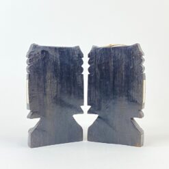 Mediniai knygų laikikliai su afrikiečių biustais 2 vnt. kompl. 13×9,5×21 cm