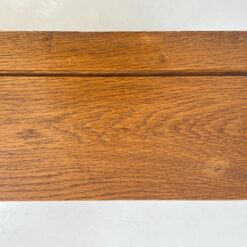 Ąžuolinė sieninė kabykla su penkiais žalvariniais kabliukais 20x91x32 cm