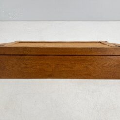 Ąžuolinė sieninė kabykla su penkiais žalvariniais kabliukais 20x91x32 cm