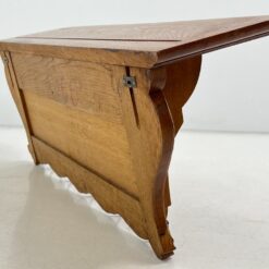 Ąžuolinė sieninė kabykla su penkiais žalvariniais kabliukais 20x91x32 cm