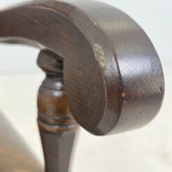 Ąžuolinio rėmo krėslas aukštu atlošu su eko oda 77x61x129 cm, 49 cm