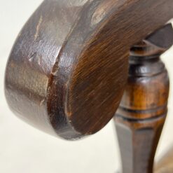 Ąžuolinio rėmo krėslas aukštu atlošu su eko oda 77x61x129 cm, 49 cm