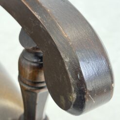 Ąžuolinio rėmo krėslas aukštu atlošu su eko oda 77x61x129 cm, 49 cm