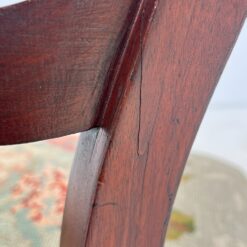 Raudonmedžio kėdė su ratukais ant priekinių kojų 54x50x91,5 cm, 46 cm