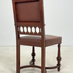 Raudonmedžio kėdės su eko oda 6 vnt. komplektas 54x50x100,5 cm, 51 cm