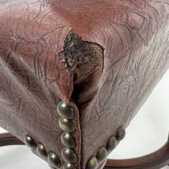 Raudonmedžio kėdės su eko oda 6 vnt. komplektas 54x50x100,5 cm, 51 cm