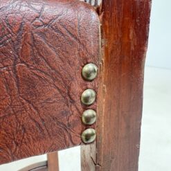 Raudonmedžio kėdės su eko oda 6 vnt. komplektas 54x50x100,5 cm, 51 cm