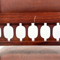 Raudonmedžio kėdės su eko oda 6 vnt. komplektas 54x50x100,5 cm, 51 cm