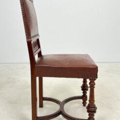 Raudonmedžio kėdės su eko oda 6 vnt. komplektas 54x50x100,5 cm, 51 cm