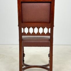 Raudonmedžio kėdės su eko oda 6 vnt. komplektas 54x50x100,5 cm, 51 cm