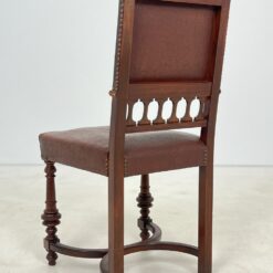 Raudonmedžio kėdės su eko oda 6 vnt. komplektas 54x50x100,5 cm, 51 cm