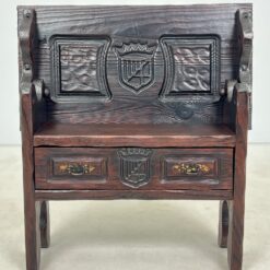 Ąžuolinis suoliukas, transformuojamas į staliuką 37x80x83 cm, 44 cm