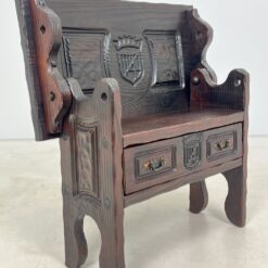 Ąžuolinis suoliukas, transformuojamas į staliuką 37x80x83 cm, 44 cm