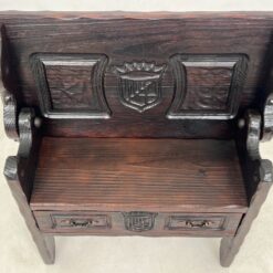 Ąžuolinis suoliukas, transformuojamas į staliuką 37x80x83 cm, 44 cm