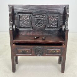 Ąžuolinis suoliukas, transformuojamas į staliuką 37x80x83 cm, 44 cm