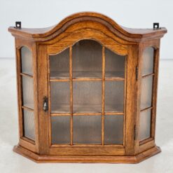 Ąžuolinė pakabinama spintelė su stiklu 17,5x68x66,5 cm