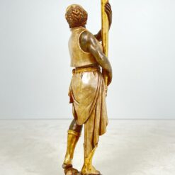 Medinė Blackamoor stiliaus žvakidė 35x33x136 cm