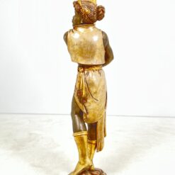 Medinė Blackamoor stiliaus žvakidė 35x33x136 cm