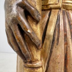 Medinė Blackamoor stiliaus žvakidė 35x33x136 cm