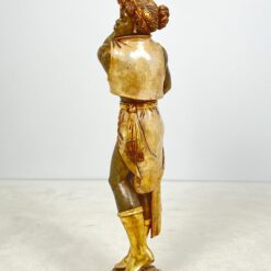 Medinė Blackamoor stiliaus žvakidė 35x33x136 cm