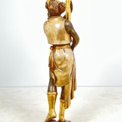 Medinė Blackamoor stiliaus žvakidė 35x33x136 cm