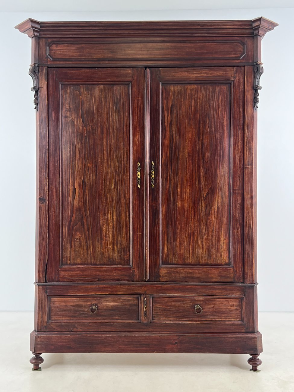 DP0065-spintos-1 Medinė dviejų durų ir dviejų stalčių spinta 70x180x225 cm