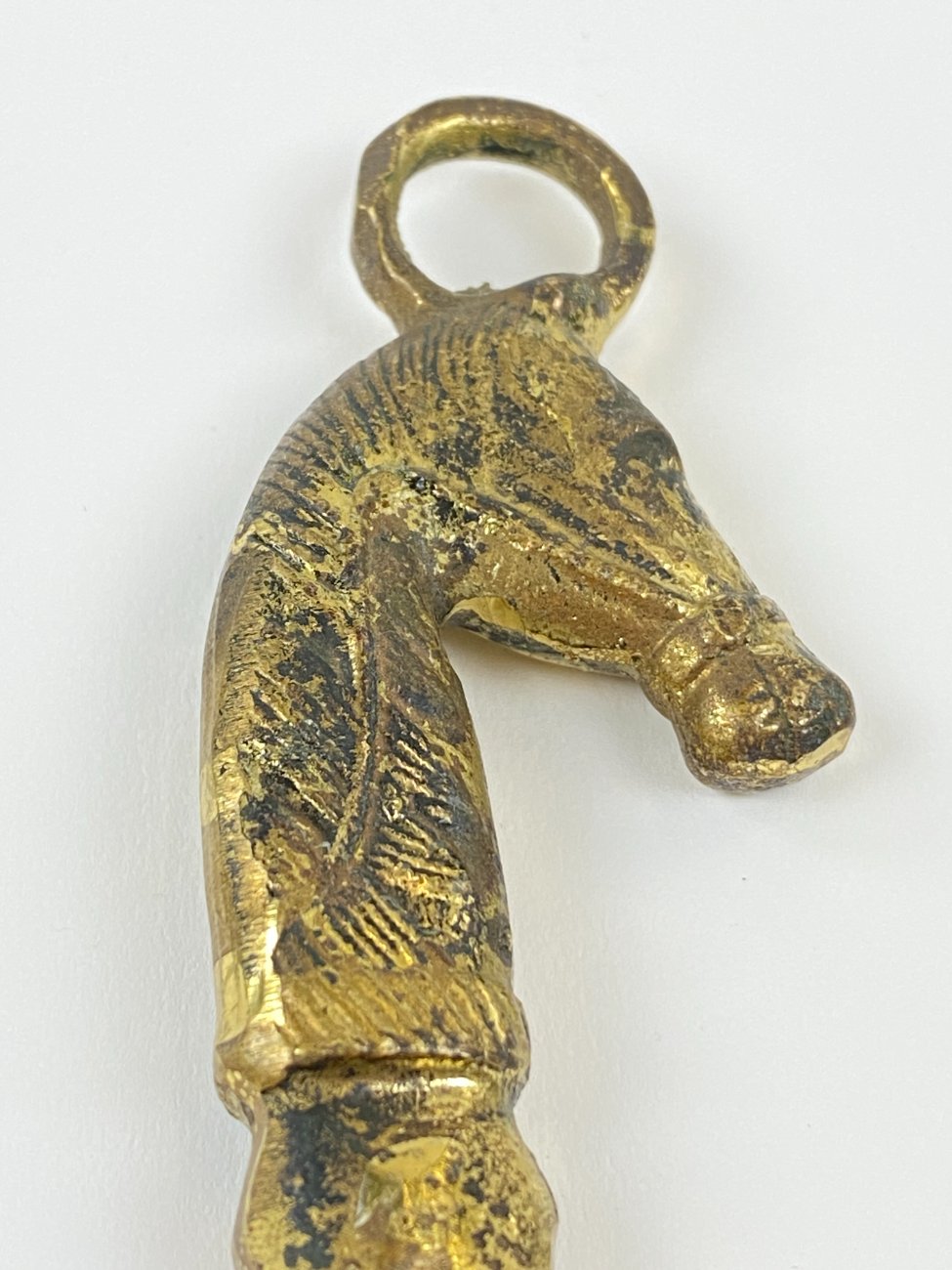 HB0032-irankiai-prietaisai-9 Žalvarinis batų šaukštas “Žirgas” 1,5x4x57 cm