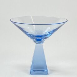 Trelleborgs Glasbruk mėlyno stiklo taurelė 50 ml 8,5×8,5×8,5 cm