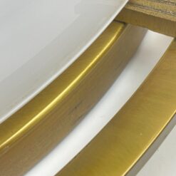 Žalvarinis kabinamas Fischer Leuchten šviestuvas stiklo gaubtu 54x54x24 cm