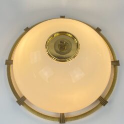 Žalvarinis kabinamas Fischer Leuchten šviestuvas stiklo gaubtu 54x54x24 cm