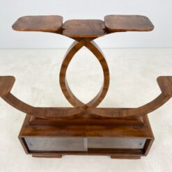 Art Deco pastatoma riešutmedžio lentyna 30x136x119 cm