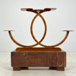 Art Deco pastatoma riešutmedžio lentyna 30x136x119 cm