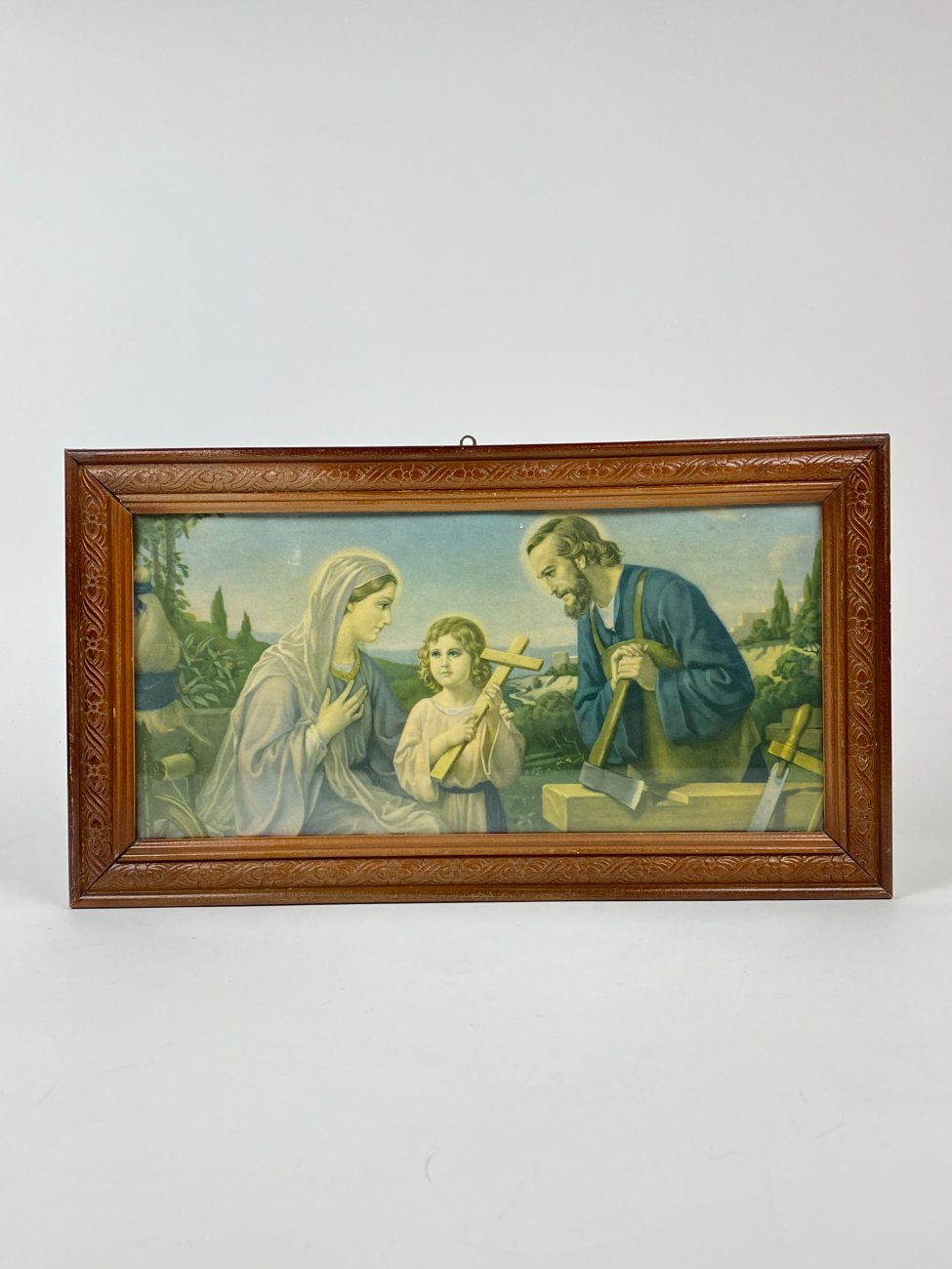 HL0210-religines-skulpturos-ir-paveikslai-1 Printas rėme “Švč. Mergelė Marija, Jėzus, Juozapas” 1,5x44x24,5 cm