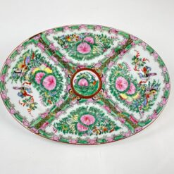 Kiniška porcelianinė ovalios formos serviravimo lėkštė 23×31,5×2,5 cm