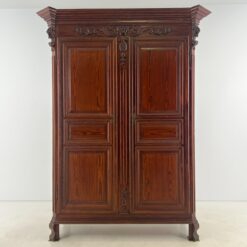 Barokinio stiliaus pušies medžio dviejų durų rūbų spinta 70x181x233 cm