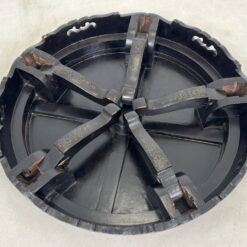 Rytietiškas sulankstomas staliukas su akmens dekoracijomis 91x91x43 cm