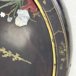 Rytietiškas sulankstomas staliukas su akmens dekoracijomis 91x91x43 cm