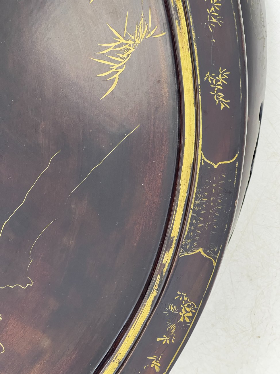 HL0264-stalai-15 Rytietiškas sulankstomas staliukas su akmens dekoracijomis 91x91x43 cm