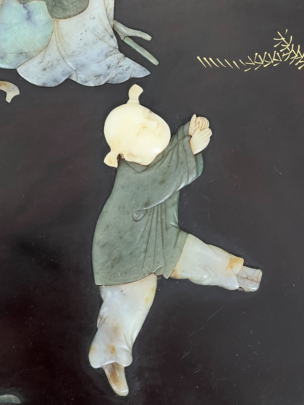 HL0264-stalai-7 Rytietiškas sulankstomas staliukas su akmens dekoracijomis 91x91x43 cm