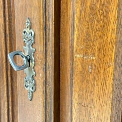 Ilga ąžuolinė penkių durų ir trijų stalčių spinta 60x295x187 cm