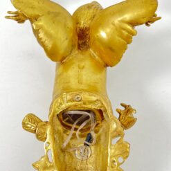 Sieniniai žalvariniai dviejų šakų šviestuvai stiklo gaubtais “Angelas” 2 vnt. komplektas 23x39x84 cm