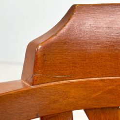 Medinis krėslas mėlynos spalvos gobeleno sėdimąja dalimi 47x51x78 cm, 49 cm