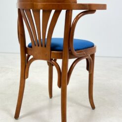 Medinis krėslas mėlynos spalvos gobeleno sėdimąja dalimi 47x51x78 cm, 49 cm