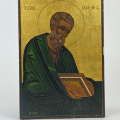 Medinė ikona su apaštalo Mato atvaizdu 3,5x25x35 cm