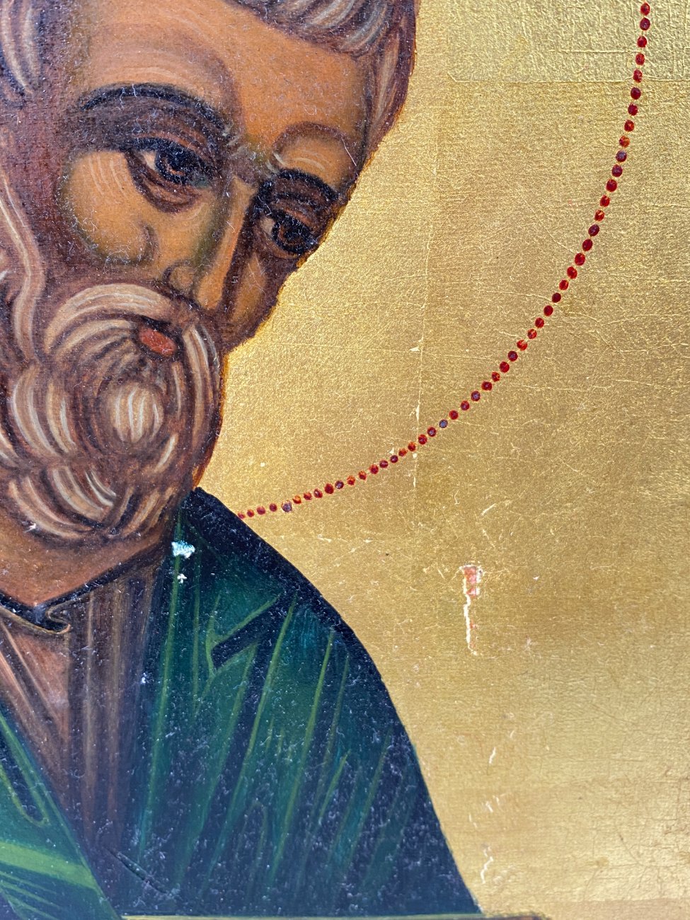 HN1179-religines-skulpturos-ir-paveikslai-12 Medinė ikona su apaštalo Mato atvaizdu 3,5x25x35 cm