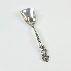 Sidabrinis Hildesheimer šaukštelis su rožės figūra, 800 praba 3,2x12x1,5 cm