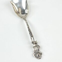 Sidabrinis Hildesheimer šaukštelis su rožės figūra, 800 praba 3,2x12x1,5 cm