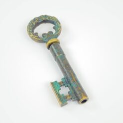 Žalvarinis butelių atidarytuvas ir kamščiatraukis "Raktas" 14,5x5x2 cm