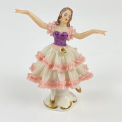 Porcelianinė Wilhelm Rittirsch balerinos statulėlė 5,5x8x9,5 cm