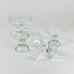 Ingrid Glashütte taškuotos stiklo taurelės 70 ml 4 vnt. kompl. 7x7x6,5 cm